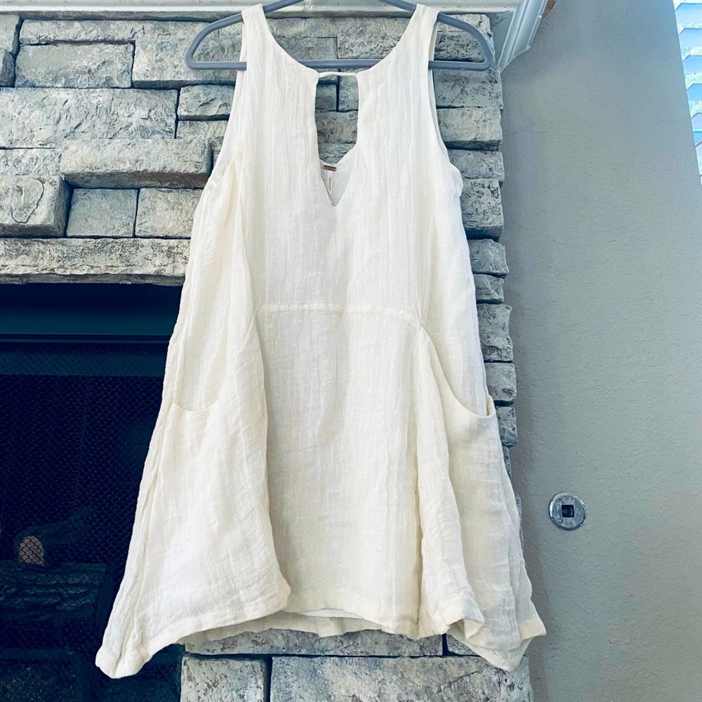 Free People Dress- Off White Boho Mini dress